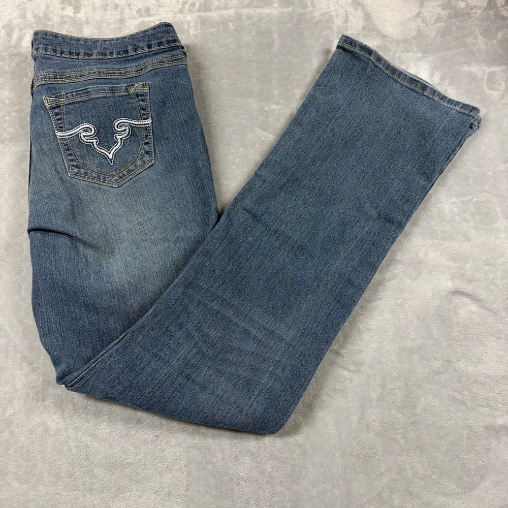 Alloy Apparel Avery Bootcut Jeans Womens 17x39 Tall Medium Wash Blue Denim